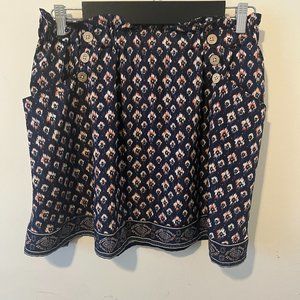 MAURICES | Women's Patterned Skirt Blue Size Medium